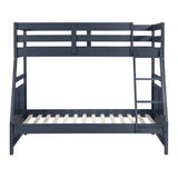 Sloane Navy Blue Twin/Full Bunk Bed from Homelegance - Luna Furniture