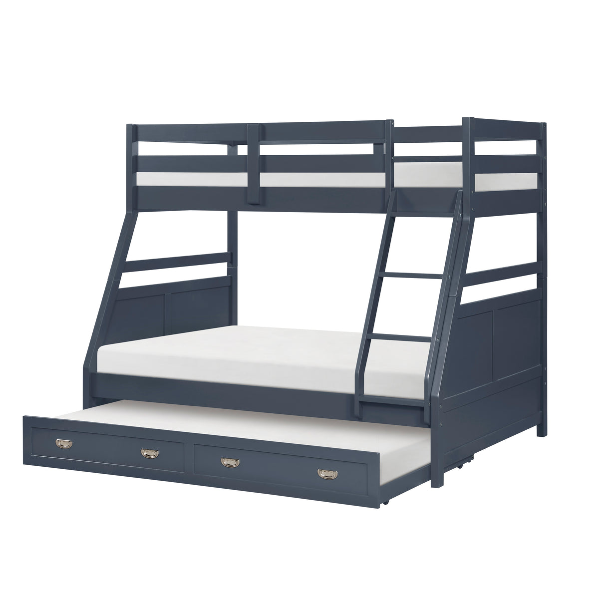 Sloane Navy Blue Twin/Full Bunk Bed from Homelegance - Luna Furniture