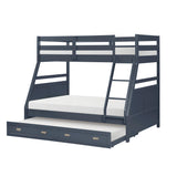 Sloane Navy Blue Twin/Full Bunk Bed from Homelegance - Luna Furniture