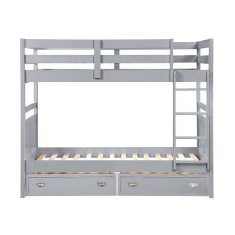 Sloane Gray Twin/Twin Bunk Bed from Homelegance - Luna Furniture