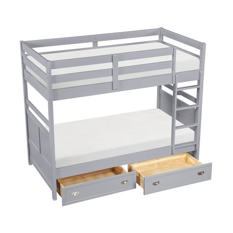 Sloane Gray Twin/Twin Bunk Bed from Homelegance - Luna Furniture