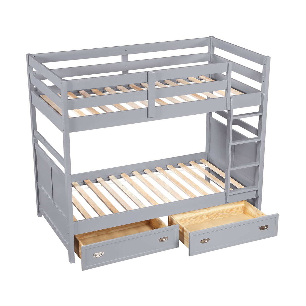 Sloane Gray Twin/Twin Bunk Bed from Homelegance - Luna Furniture