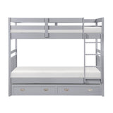 Sloane Gray Twin/Twin Bunk Bed from Homelegance - Luna Furniture