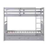 Sloane Gray Twin/Twin Bunk Bed from Homelegance - Luna Furniture