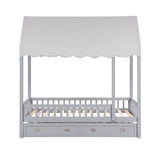 Sloane Gray Twin Canopy Platform Bed from Homelegance - Luna Furniture