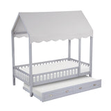 Sloane Gray Twin Canopy Platform Bed from Homelegance - Luna Furniture