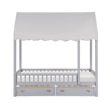 Sloane Gray Twin Canopy Platform Bed from Homelegance - Luna Furniture