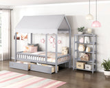 Sloane Gray Twin Canopy Platform Bed from Homelegance - Luna Furniture