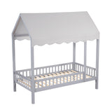 Sloane Gray Twin Canopy Platform Bed from Homelegance - Luna Furniture