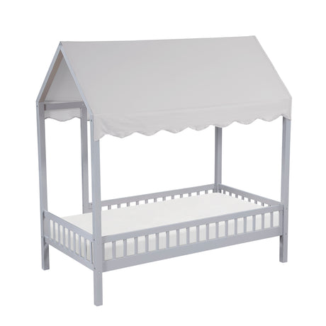 Sloane Gray Twin Canopy Platform Bed from Homelegance - Luna Furniture