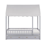 Sloane Gray Twin Canopy Platform Bed from Homelegance - Luna Furniture