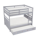 Sloane Gray Full/Full Bunk Bed from Homelegance - Luna Furniture