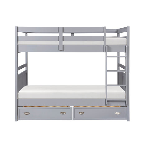 Sloane Gray Full/Full Bunk Bed from Homelegance - Luna Furniture