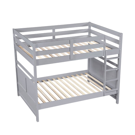 Sloane Gray Full/Full Bunk Bed from Homelegance - Luna Furniture