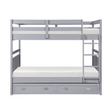 Sloane Gray Full/Full Bunk Bed from Homelegance - Luna Furniture