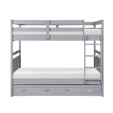 Sloane Gray Full/Full Bunk Bed from Homelegance - Luna Furniture