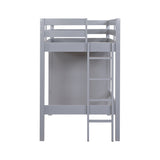 Sloane Gray Twin/Full Loft Bunk Bed with Chest and Hidden Desk from Homelegance - Luna Furniture