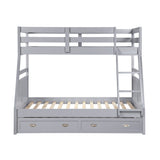Sloane Gray Twin/Full Bunk Bed from Homelegance - Luna Furniture