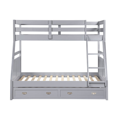 Sloane Gray Twin/Full Bunk Bed from Homelegance - Luna Furniture