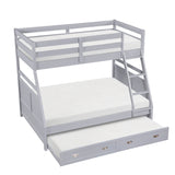 Sloane Gray Twin/Full Bunk Bed from Homelegance - Luna Furniture
