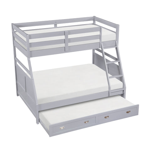 Sloane Gray Twin/Full Bunk Bed from Homelegance - Luna Furniture