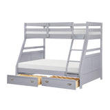 Sloane Gray Twin/Full Bunk Bed from Homelegance - Luna Furniture