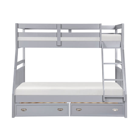 Sloane Gray Twin/Full Bunk Bed from Homelegance - Luna Furniture