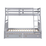 Sloane Gray Twin/Full Bunk Bed from Homelegance - Luna Furniture