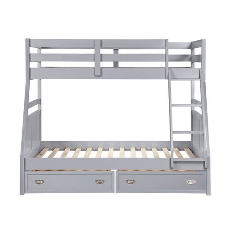 Sloane Gray Twin/Full Bunk Bed from Homelegance - Luna Furniture