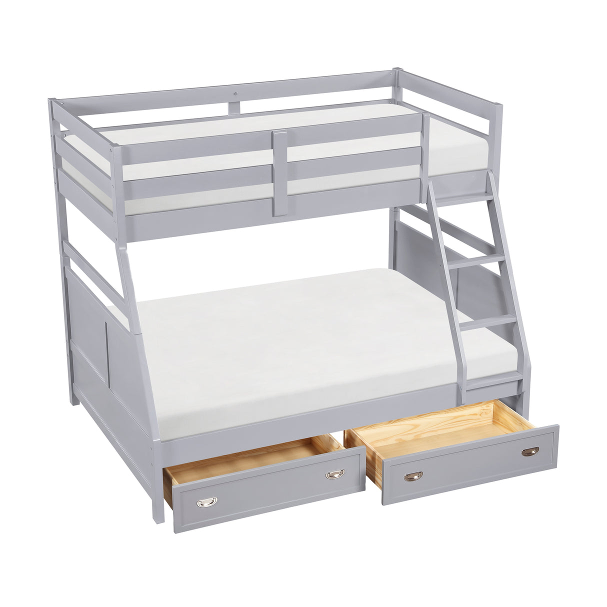 Sloane Gray Twin/Full Bunk Bed from Homelegance - Luna Furniture