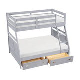 Sloane Gray Twin/Full Bunk Bed from Homelegance - Luna Furniture