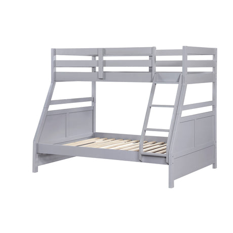 Sloane Gray Twin/Full Bunk Bed from Homelegance - Luna Furniture