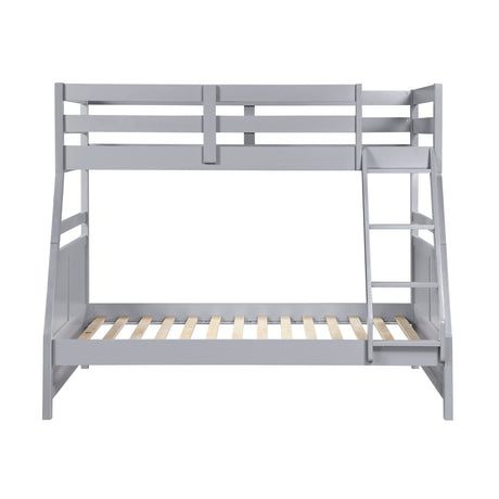 Sloane Gray Twin/Full Bunk Bed from Homelegance - Luna Furniture