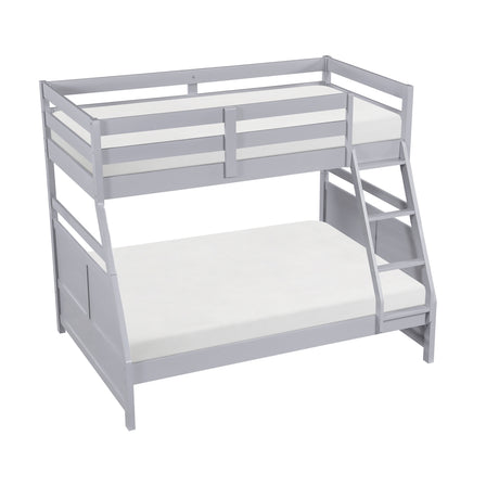 Sloane Gray Twin/Full Bunk Bed from Homelegance - Luna Furniture