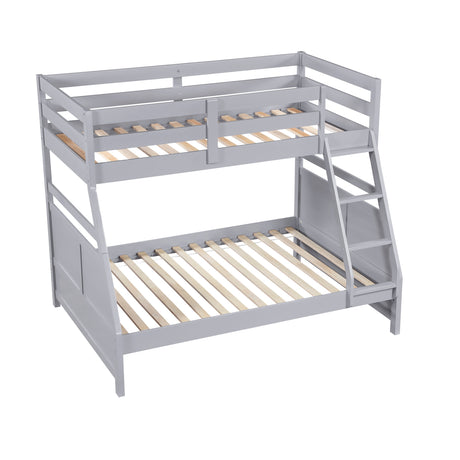 Sloane Gray Twin/Full Bunk Bed from Homelegance - Luna Furniture