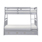 Sloane Gray Twin/Full Bunk Bed from Homelegance - Luna Furniture