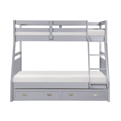 Sloane Gray Twin/Full Bunk Bed from Homelegance - Luna Furniture