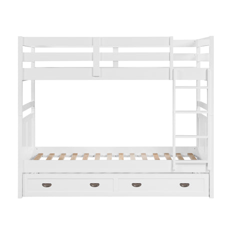 Sloane White Twin/Twin Bunk Bed from Homelegance - Luna Furniture