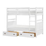 Sloane White Twin/Twin Bunk Bed from Homelegance - Luna Furniture