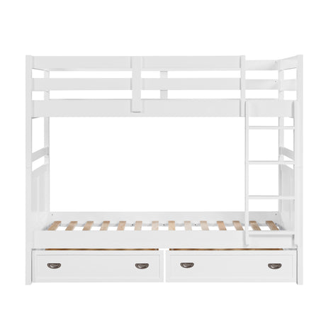 Sloane White Twin/Twin Bunk Bed from Homelegance - Luna Furniture