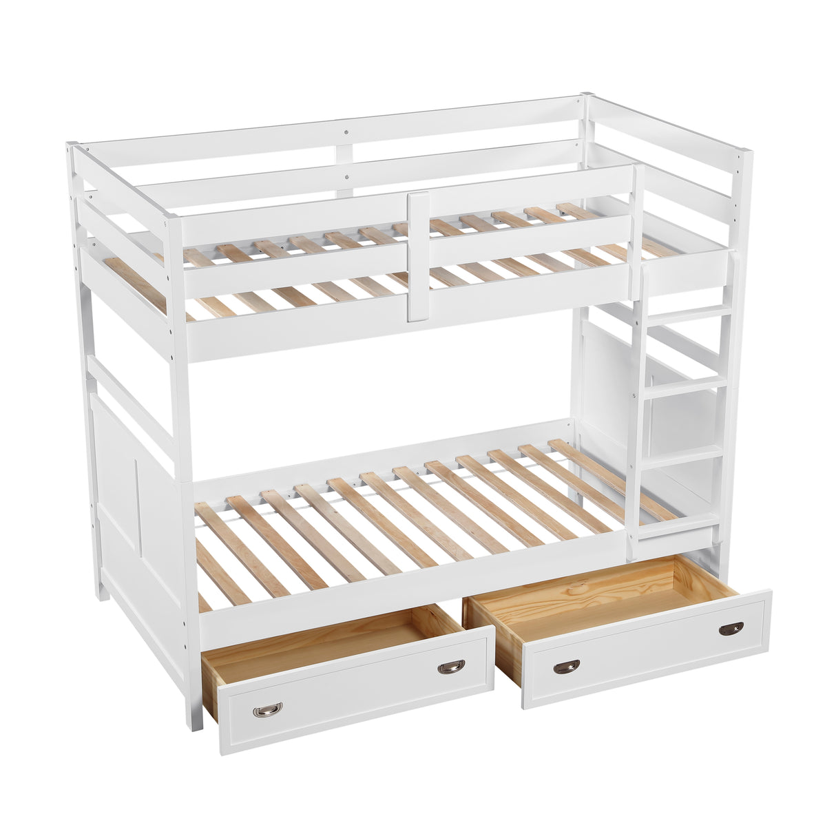 Sloane White Twin/Twin Bunk Bed from Homelegance - Luna Furniture