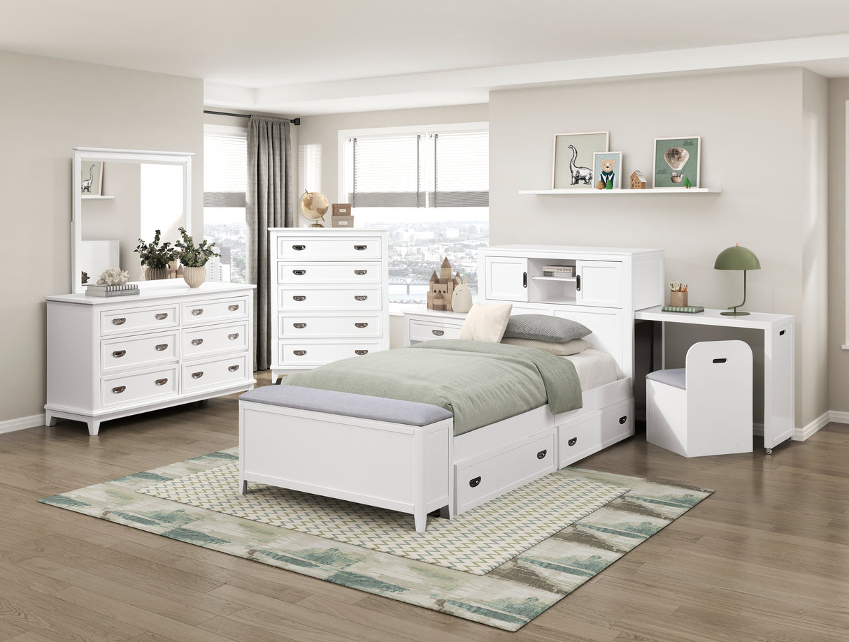 Sloane White Dresser from Homelegance - Luna Furniture