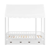 Sloane White Twin Canopy Platform Bed from Homelegance - Luna Furniture