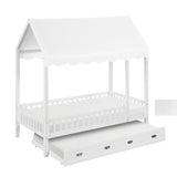 Sloane White Twin Canopy Platform Bed from Homelegance - Luna Furniture