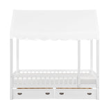 Sloane White Twin Canopy Platform Bed from Homelegance - Luna Furniture