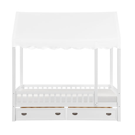 Sloane White Twin Canopy Platform Bed from Homelegance - Luna Furniture