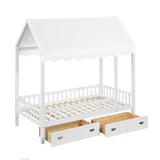 Sloane White Twin Canopy Platform Bed from Homelegance - Luna Furniture