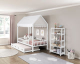 Sloane White Twin Canopy Platform Bed from Homelegance - Luna Furniture