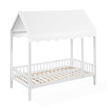 Sloane White Twin Canopy Platform Bed from Homelegance - Luna Furniture