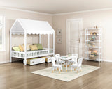 Sloane White Twin Canopy Platform Bed from Homelegance - Luna Furniture